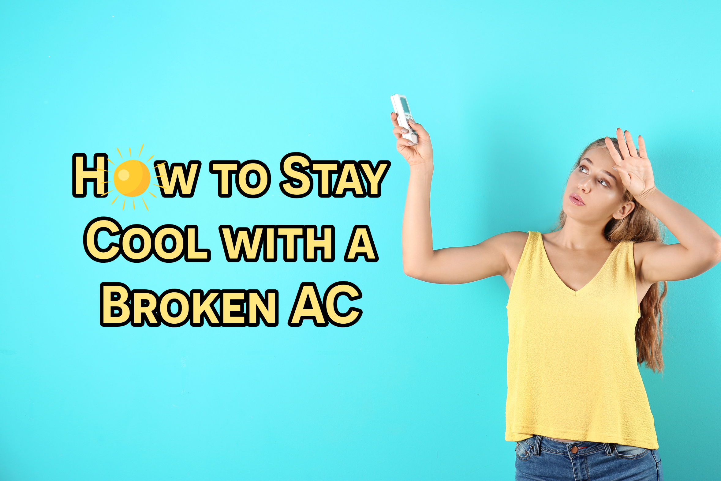 HVAC blog with tips on how to stay cool when your AC is broken.